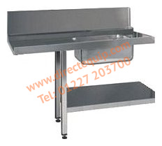 DC PWT Pre Wash Table with Half Undershelf